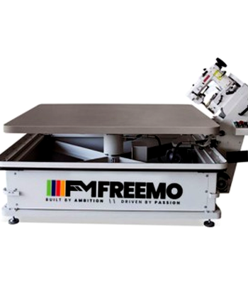Freemo industrial mattress tape edge machine used for stitching and finishing mattress edges in bedding manufacturing.